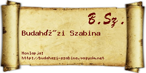 Budaházi Szabina névjegykártya