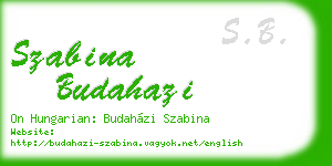 szabina budahazi business card